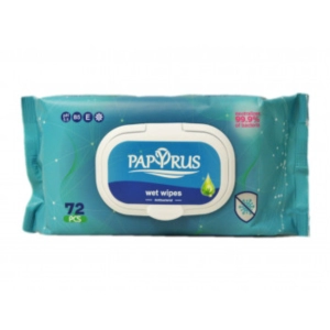 Անձեռոցիկ խոնավ Papyrus հակաբակտերիալ 72 հատ ||Салфетка влажная Papyrus антибактериальный 72 шт.