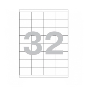  Թուղթ Promega Label 52,5х35 մմ 32 բաժին 1 թերթ ||Этикетки самоклеящиеся Promega label 52,5х35 мм 32 штуки на листе белые