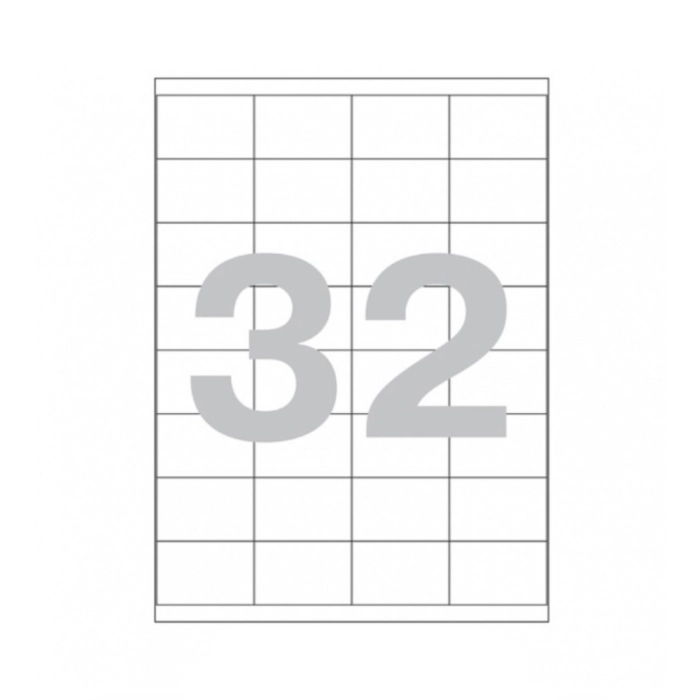  Թուղթ Promega Label 52,5х35 մմ 32 բաժին 1 թերթ ||Этикетки самоклеящиеся Promega label 52,5х35 мм 32 штуки на листе белые