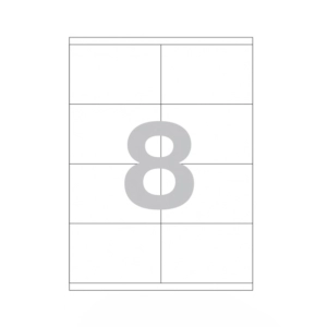 Թուղթ Promega Label 105х70 մմ 8 բաժին 1 թերթ ||Этикетки самоклеящиеся Promega label 105х70 мм 8 штук на листе белые 