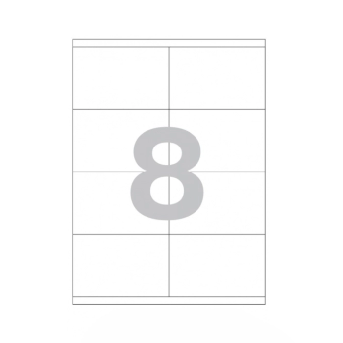 Թուղթ Promega Label 105х70 մմ 8 բաժին 1 թերթ ||Этикетки самоклеящиеся Promega label 105х70 мм 8 штук на листе белые 