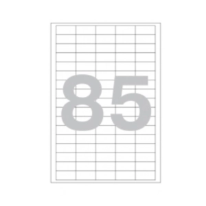 Թուղթ Promega Label 38х16,9 մմ 85 բաժին 1 թերթ ||Этикетки самоклеящиеся белые Promega Label А4 38x16,9, 85 шт на 100 л/уп