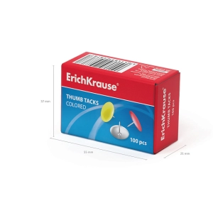 Կոճգամ գունավոր ErichKrause Classic 100 հատ 24876 ||Кнопки цветные ErichKrause Classic 100 шт. 24876 