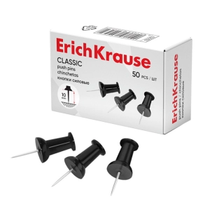 Կոճգամ սև ErichKrause Classic 50 հատ 62053 ||Кнопки черные ErichKrause Classic 50 шт. 62053