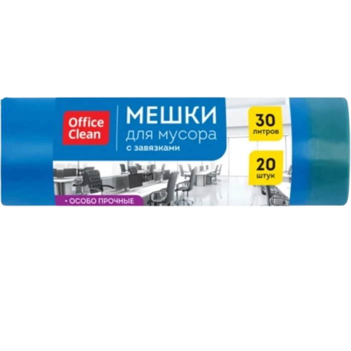 Աղբի տոպրակ Office Clean 30 լ 20 հատ 20 մկմ ||  Мешок для мусора с ручкой Office Clean 30 л 20 шт. 20 мкм || Office Clean Trash Bag with Handle 30 L 20 pcs 20 microns
