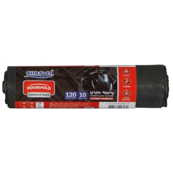 Աղբի տոպրակ Silk Soft 120լ 10 հատ 8130 