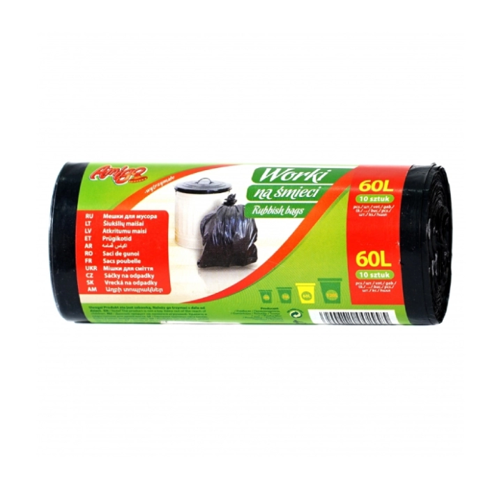 Աղբի տոպրակ Amigo 60 լ 10 հատ ||Мешки для мусора Amigo 60 л 10 штуков ||Trash bags Amigo 60 l 10 pcs