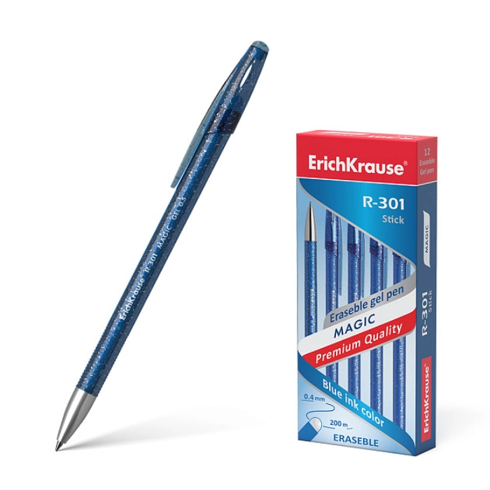 Գրիչ գելային ErichKrauseR-301 Magic Gel Stick 0.5 45211 ||Ручка гелевая сo стираемыми чернилами ErichKrause R-301 Magic Gel Stick 0.5, цвет чернил синий 45211