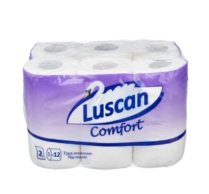 Զուգարանի թուղթ Luscan Comfort 2շերտ 12հատ ||Бумага туалетная Luscan Comfort 2-слойная 12 рулонов ||Toilet paper Luscan Comfort 2 layers 12 pcs