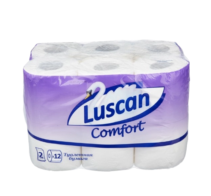 Զուգարանի թուղթ Luscan Comfort 2շերտ 12հատ ||Бумага туалетная Luscan Comfort 2-слойная 12 рулонов ||Toilet paper Luscan Comfort 2 layers 12 pcs