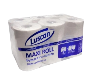 Զուգարանի թուղթ Luscan Comfort Max 2 շերտ 12 հատ ||Бумага туалетная Luscan Comfort Max 2-слойная белая (12 рулона в упаковке) ||Luscan Comfort Max Toilet Paper 2-ply White (12 rolls per pack)