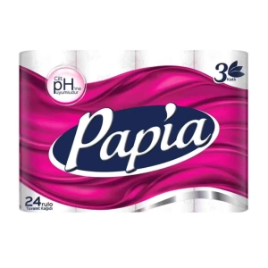 Զուգարանի թուղթ Papia 3 շերտ 24 հատ ||Туалетная бумага Papia 3-х слойная 24 шт ||Toilet paper Papia 3 ply 24 pcs