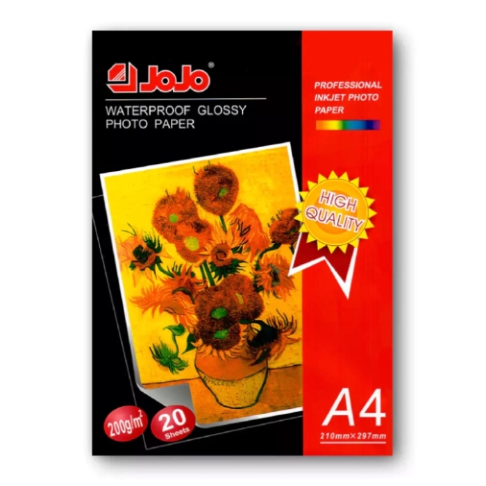 Ֆոտոթուղթ JOJO միակողմանի փայլուն A4 200 գր/մ 20 հատ SV-11-2 ||Односторонняя глянцевая фотобумага JOJO A4 200 г/м 20 шт. SV-11-2 ||One-sided sparkly photo paper JOJO A4 200 g/m 20 pcs SV-11-2
