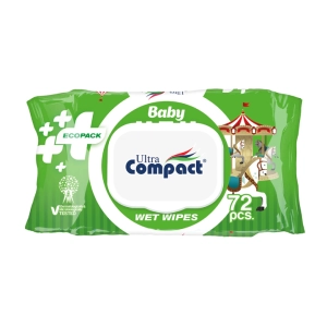 Խոնավ անձեռոցիկներ Ultra Compact Ecopack Baby մանկական 72 հատ ||Влажные салфетки Ultra Compact Ecopack Baby 72 шт. ||Wet wipes Ultra Compact Ecopack Baby 72 pcs
