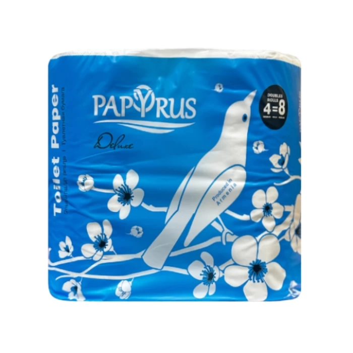 Զուգարանի թուղթ Papyrus 3 շերտ 4 հատ ||Туалетная бумага Papyrus 3 слоя 4 шт․ ||Toilet paper Papyrus 3 layers 4 pcs
