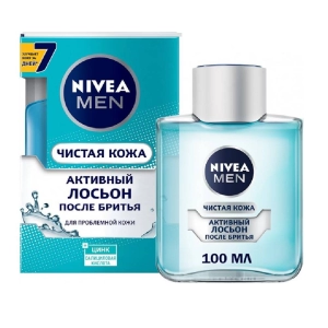 Լոսյոն սափրվելուց հետո Nivea Men խնդրահարույց մաշկի 100 մլ ||Лосьйон после бритья Чистая кожа Nivea Men 100 мл