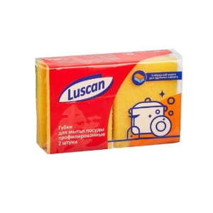 Սպունգ սպասքի Luscan 2 հատ 550008 ||Губки для мытья посуды Luscan поролоновые 90х70х38 мм 2 штуки в упаковке