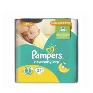 Տակդիր Pampers New Baby Dry N1 2-5 կգ 27 հատ