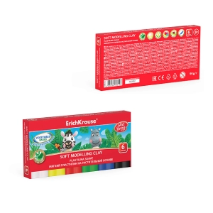 Պլաստիլին փափուկ ArtBerry® 6 գույն 90 գ 58612 ||Пластилин мягкий ArtBerry® на растительной основе с Алоэ Вера 6 цветов со стеком 90 г 58612 ||Plasticine ArtBerry® 6 color 90 g 58612