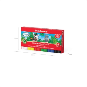 Պլաստիլին փափուկ ArtBerry® 6 գույն 90 գ 58612 ||Пластилин мягкий ArtBerry® на растительной основе с Алоэ Вера 6 цветов со стеком 90 г 58612 ||Plasticine ArtBerry® 6 color 90 g 58612
