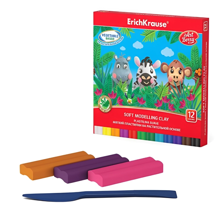 Պլաստիլին ErichKrause ArtBerry 12 գույն 58614 ||Пластилин ErichKrause ArtBerry 12 цвета 58614 ||Plasticine ErichKrause ArtBerry 12 colors 58614