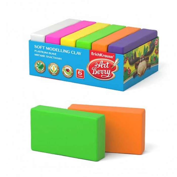 Պլաստիլին ErichKrause ArtBerry 6 գույն 41784 ||Пластилин ErichKrause ArtBerry 6 цвета 41784 ||Plasticine ErichKrause ArtBerry 6 colors 41784