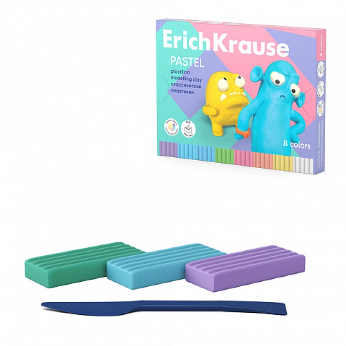 Պլաստիլին ErichKrause  Jolly Friends 8 գույն  61351 || Пластилин ErickrauseJolly Friends 8 цветов 61351 || Plasticine Erickrause Jolly Friends 8 colors  61351