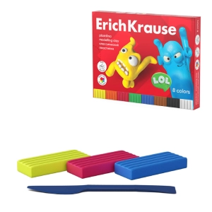 Պլաստիլին ErichKrause Jolly Friends 8 գույն 61345 ||Пластилин ErichKrause Jolly Friends 8 цвета 61345 ||Plasticine ErichKrause Jolly Friends 8 colors 61345 