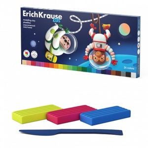 Պլաստիլին ErichKrause Kids 24 գույն 432 գ 61335 ||Пластилин ErichKrause Kids 24 цвета 432 г 61335 ||Plasticine ErichKrause Kids 24 color 432 g 61335