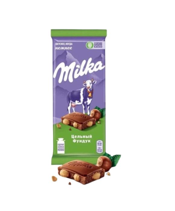 Շոկոլադե Սալիկ Milka 80գր Պնդուկ || Плитка шоколада Milka 80 г фундука || Chocolate bar Milka 80 g hazelnuts