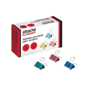 Սեղմակ Attache Economy 15մմ 12 հատ 1238038 ||Зажимы Attache Economy 15мм 12 шт. 1238038 ||Clips Attache Economy 15mm 12 pcs 1238038