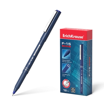 Ручка капиллярная ErichKrause F-15 Stick Classic, цвет чернил синий 37065