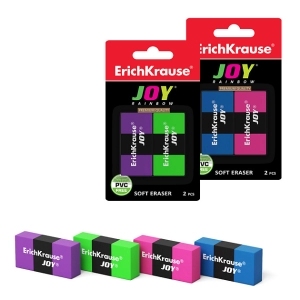 Ռետին 2 հատ ErichKrause JOY® Rainbow 46523 ||Набор из 2 ластиков ErichKrause JOY® Rainbow 46523
