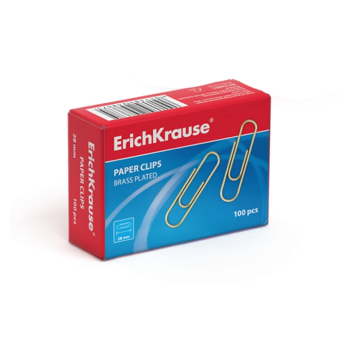 Ամրակ ErichKrause 28մմ 100 հատ 24867 ||Скрепки ErichKrause 28мм 100 шт. 24867 ||Paper clips ErichKrause 28mm 100 pcs 24867
