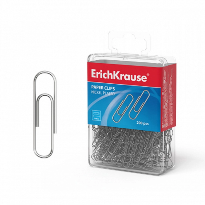 Ամրակ ErichKrause 28մմ 200 հատ 19738 ||Скрепки ErichKrause 28мм 200 шт. 19738 ||Paper clips ErichKrause 28mm 200 pcs 19738