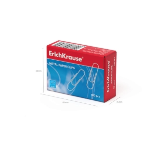 Ամրակ ErichKrause 33մմ 100 հատ 7856 ||Скрепки ErichKrause 33мм 100 шт. 7856 ||Paper clips ErichKrause 33mm 100 pcs 7856 