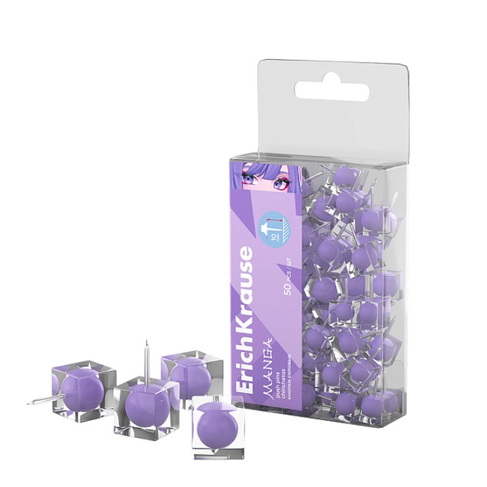Կոճգամ ErichKrause 50 հատ 62057 ||Кнопки силовые ErichKrause Pastel Bloom, ассорти (в пэт-боксе по 50 шт.) 62057