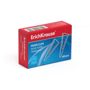 Ամրակ ErichKrause Triangular 32մմ 100 հատ 24870 ||Скрепки ErichKrause Triangular 32мм 100 шт. 24870 ||Paper clips ErichKrause Triangular 32mm 100 pcs 24870