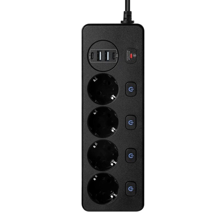 Երկարացման լար 3մ 4տեղ 2USB 2typec ||Удлинитель 3м 4роз. 2USB 2typec ||Power sockets 2m 4port 2USB 2typec