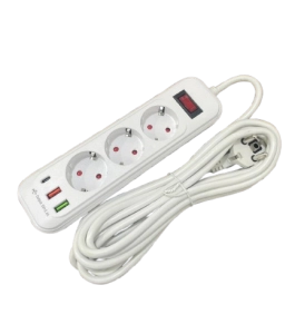 Երկարացման լար 5մ 3տեղ 2USB 1typec SV-12-9 ||Удлинитель 5м 3роз. 2USB 1typec ||Power socket 5m 3socket 2USB 1typec