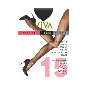 Զուգագուլպա Viva Scarlet 15 Den Black