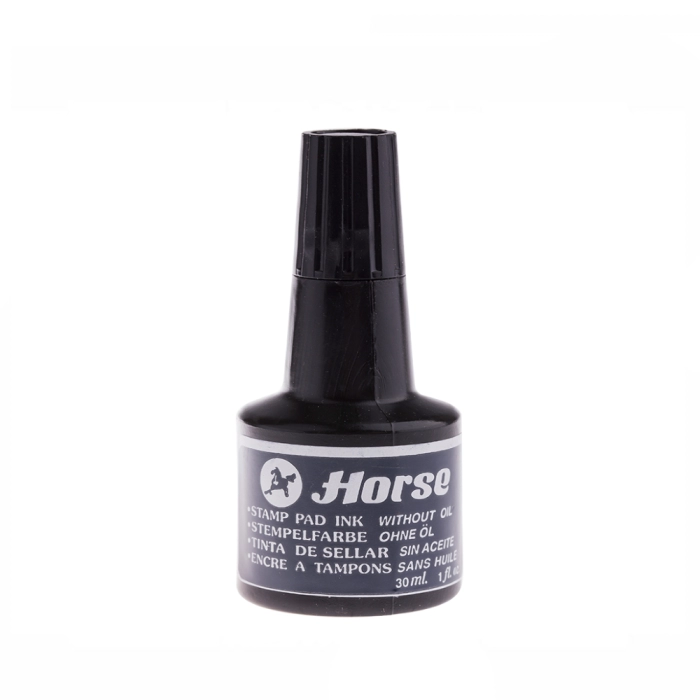 Թանաք կնիքի Horse սև 30 մլ ||Штемпельная краска Horse черная 30 мл ||Stamp ink Horse black 30 ml
