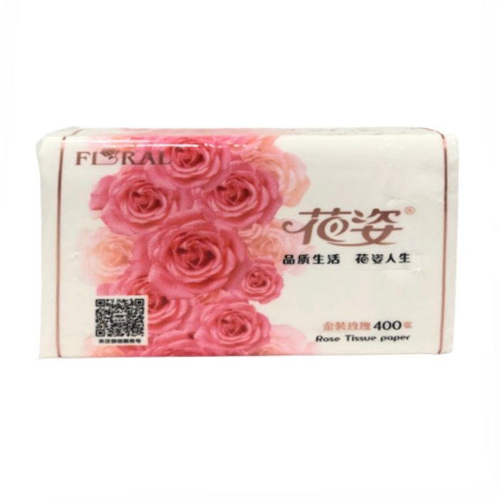 Անձեռոցիկ Hengan Thoer Rose 14x19 սմ 3 շերտ 400 հատ ||Салфетка Hengan Thoer Rose 14x19 см 3 слоя 400 шт