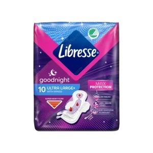 Միջադիր Libresse Ultra Large+ գիշերային 10 հատ || Прокладка Libress Ultra Large+ ночная 10 шт. || Libress Ultra Large+ night gasket 10 pcs.