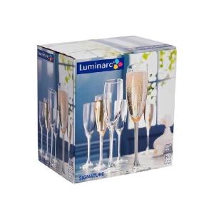 Շամպայնի բաժակների հավաքածու Luminarc Signature 170 մլ 6 հատ H8161 ||Набор бокалов для шампанского Luminarc Signature 170 мл, 6 шт. H8161