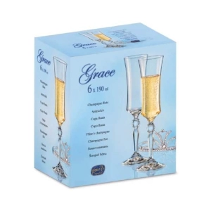 Շամպայնի բաժակների հավաքածու Bohemia GRACE 190 մլ 6 հատ 
