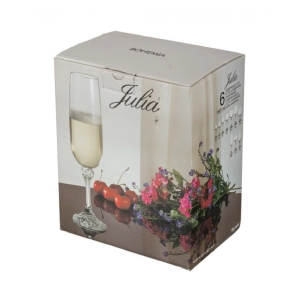 Շամպայնի բաժակների հավաքածու Bohemia Julia 180 մլ 6 հատ ||Набор бокалов для шампанского Bohemia Julia 180 мл, 6 шт.