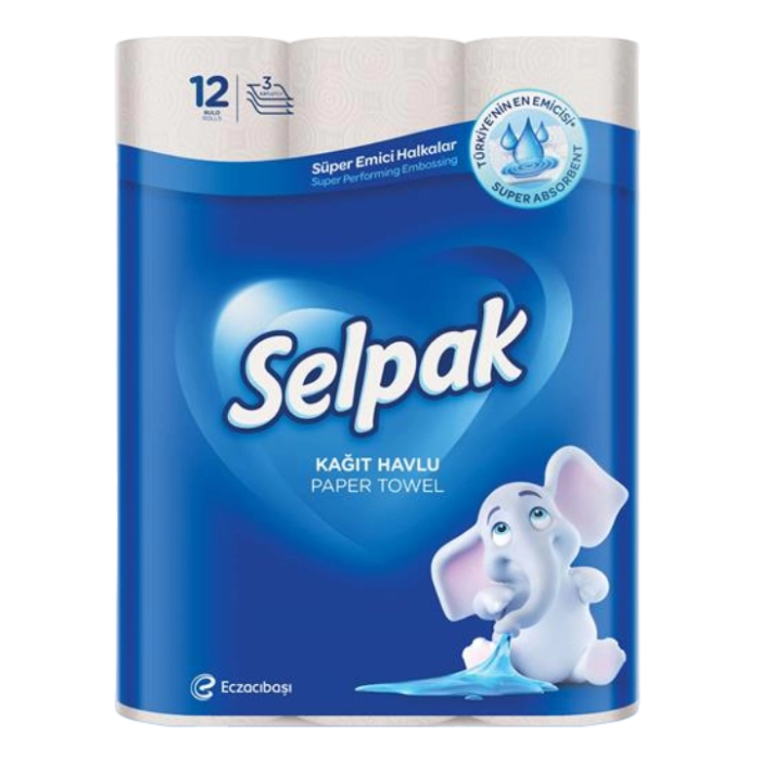 Խոհանոցային սրբիչ Selpak 3 շերտ 12 հատ ||Кухонное полотенце Selpak 3 слоя 12 шт․ ||Kitchen towel Selpak 3 layers 12 pcs 