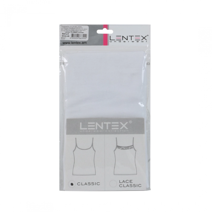 Շապիկ կանացի Lentex XL/50-52 ||Майка женская Lentex белая XL/50-52 ||T-shirt women's Lentex white XL/50-52