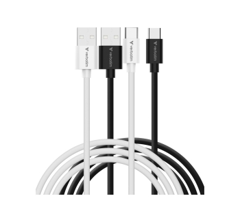 Լար Verbatim Essentials 2 հատ USB-A-ից USB-C (սև և սպիտակ) 